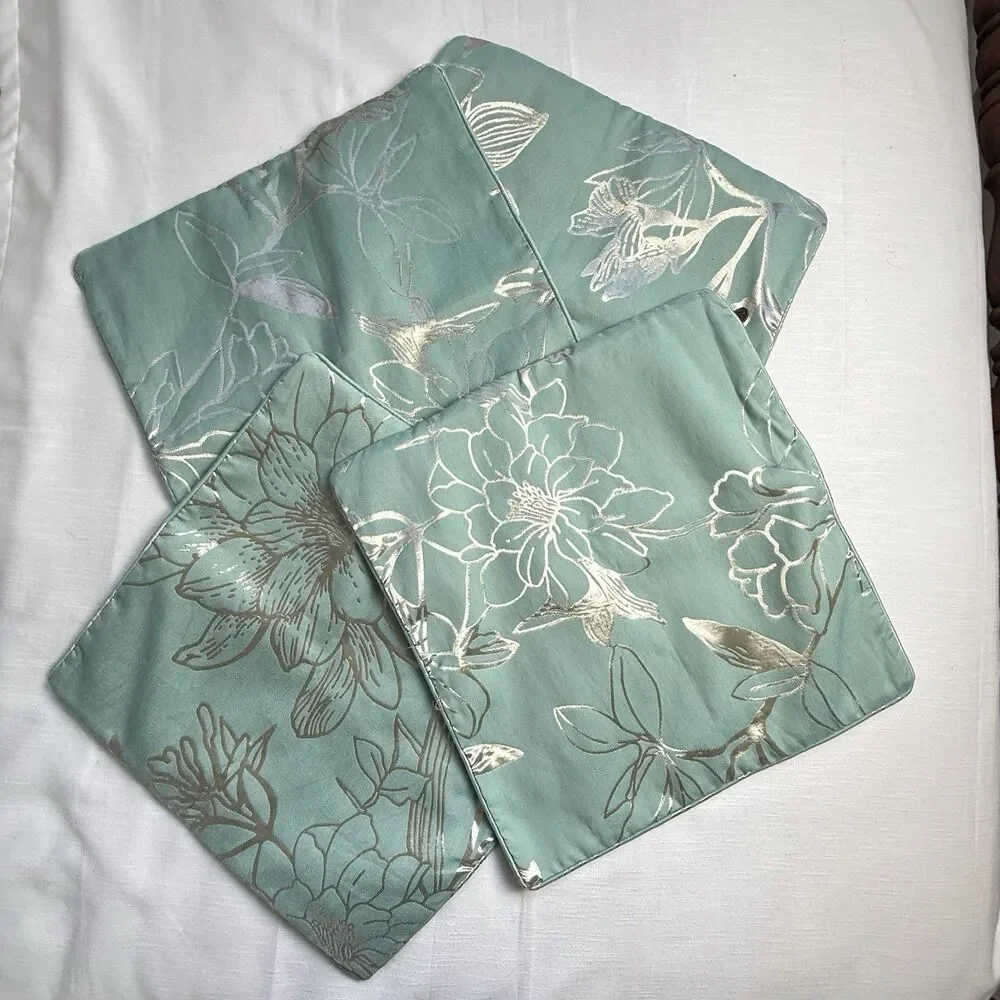 Pier 1 Imports 4 Piece Set 18”x18” Reversible Pillow Covers